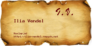 Ilia Vendel névjegykártya